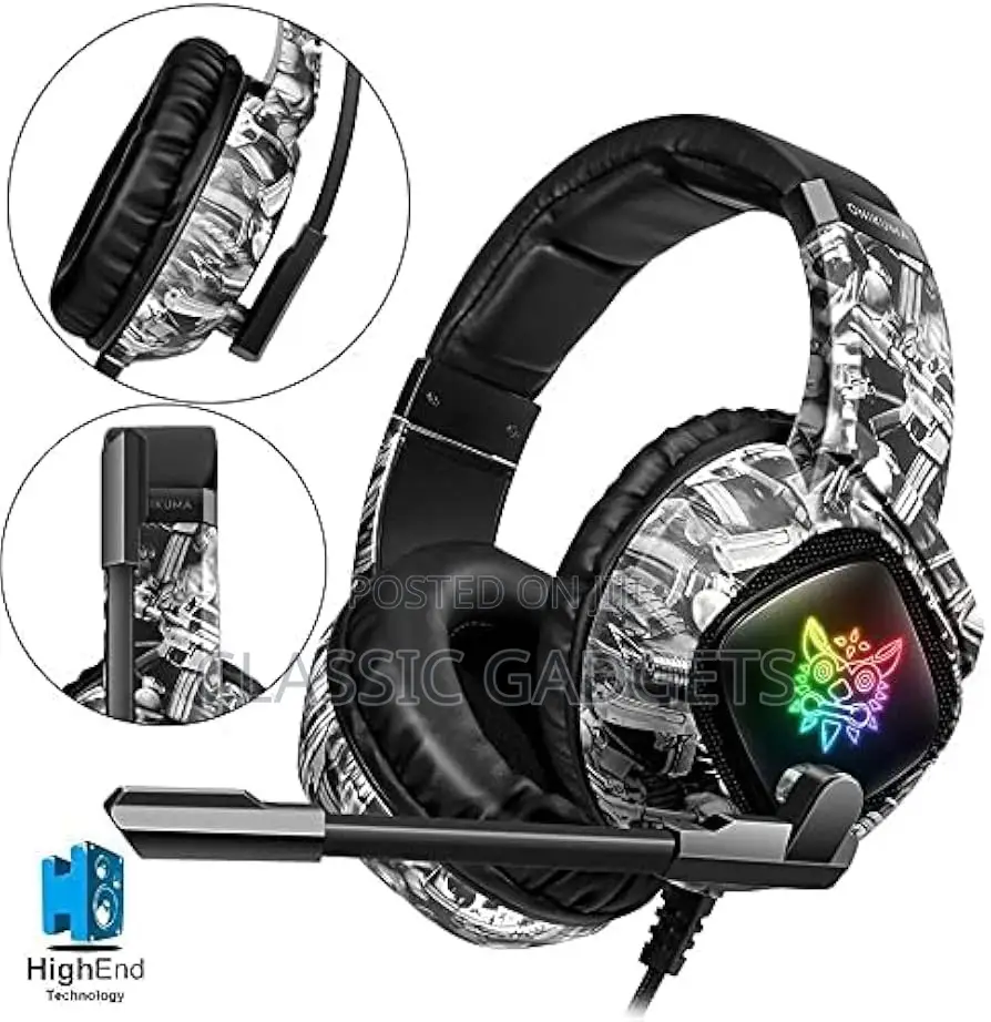 ONIKUMA Professional Gaming Headset With Noise Cancellation Mic