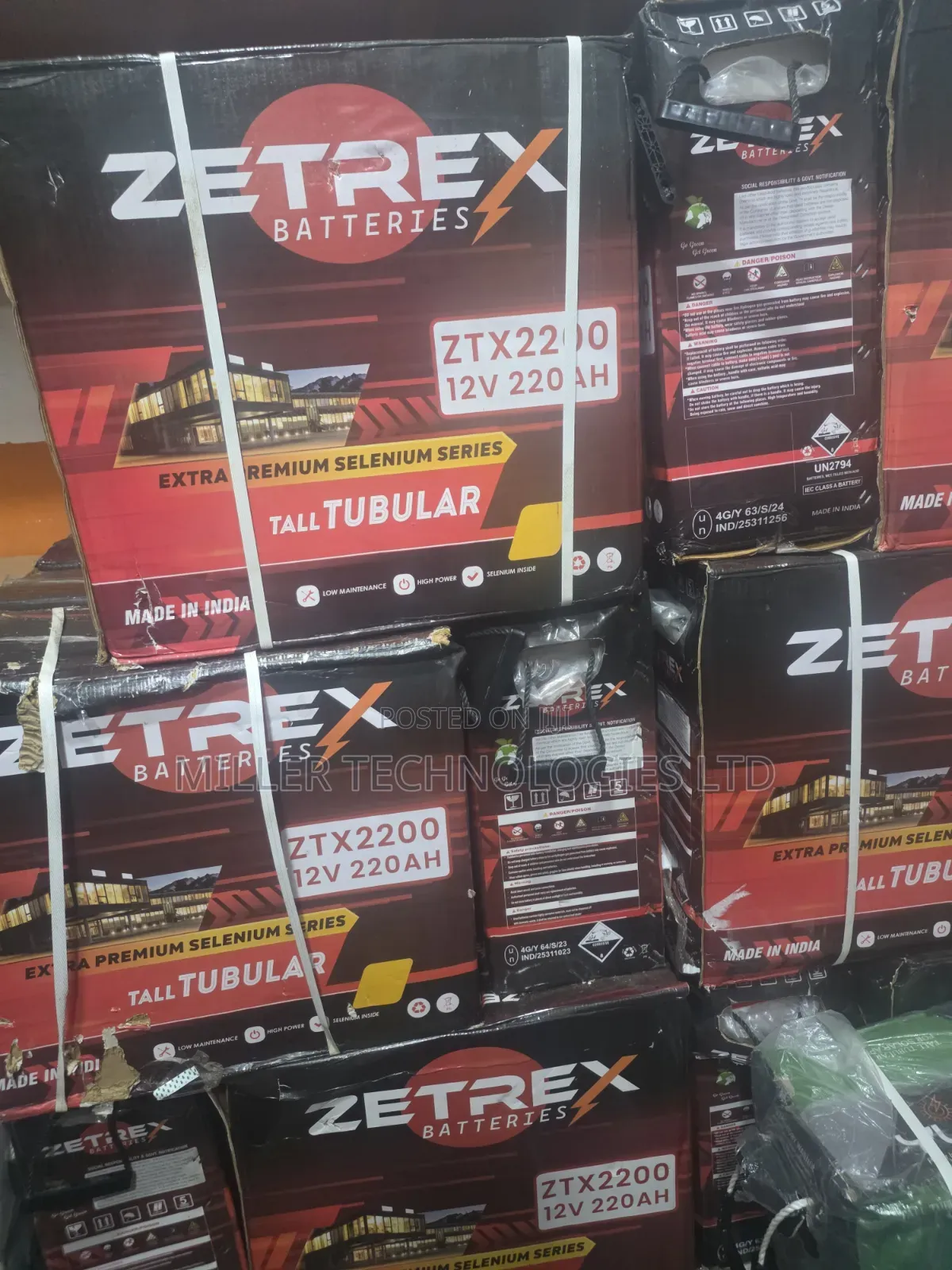 Zetrex Battery 220ah 12v Tubular Battery Supplied