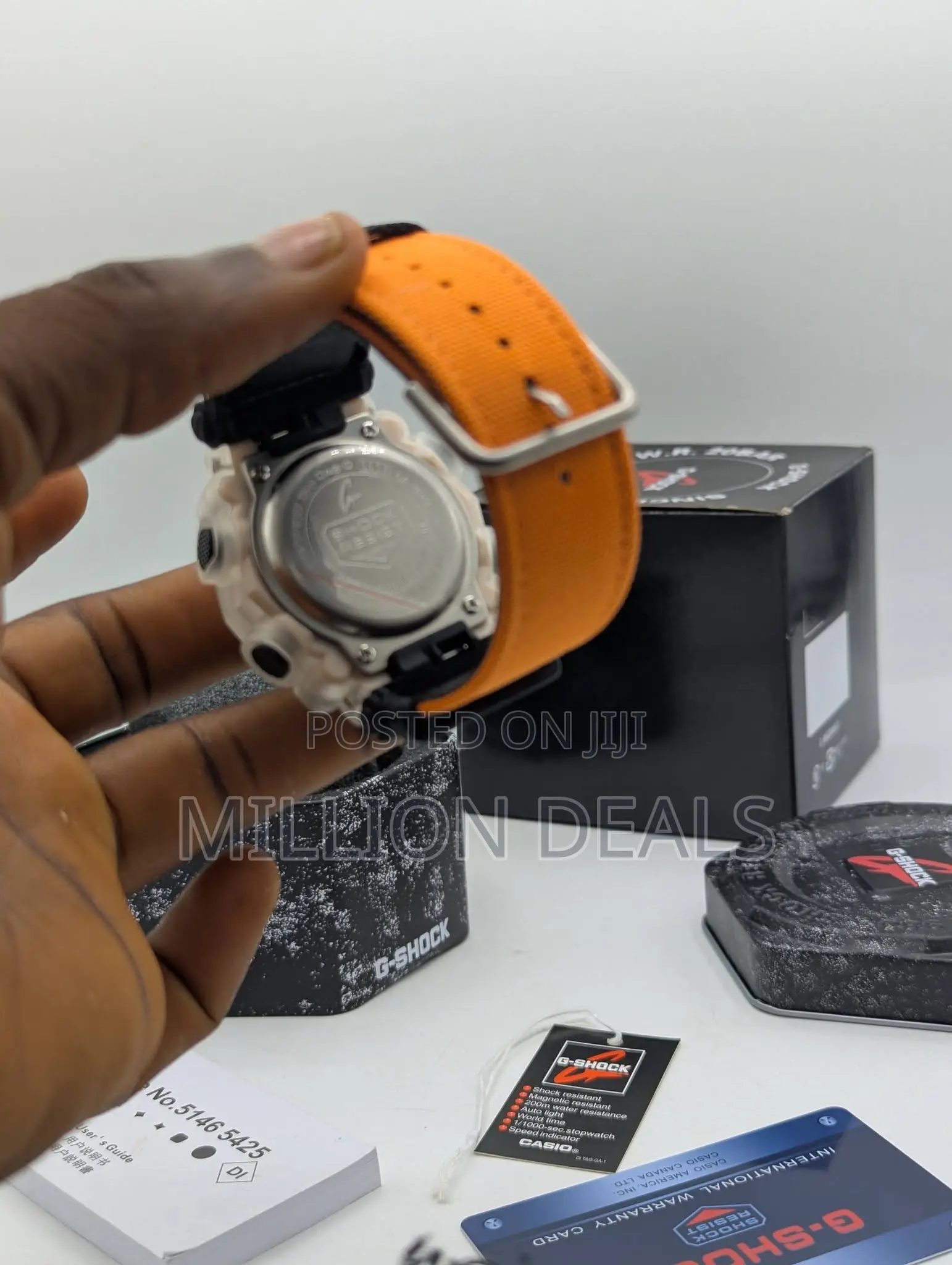 Luxe Men’s Orange Strap G-Shock Sport Wrist Watch