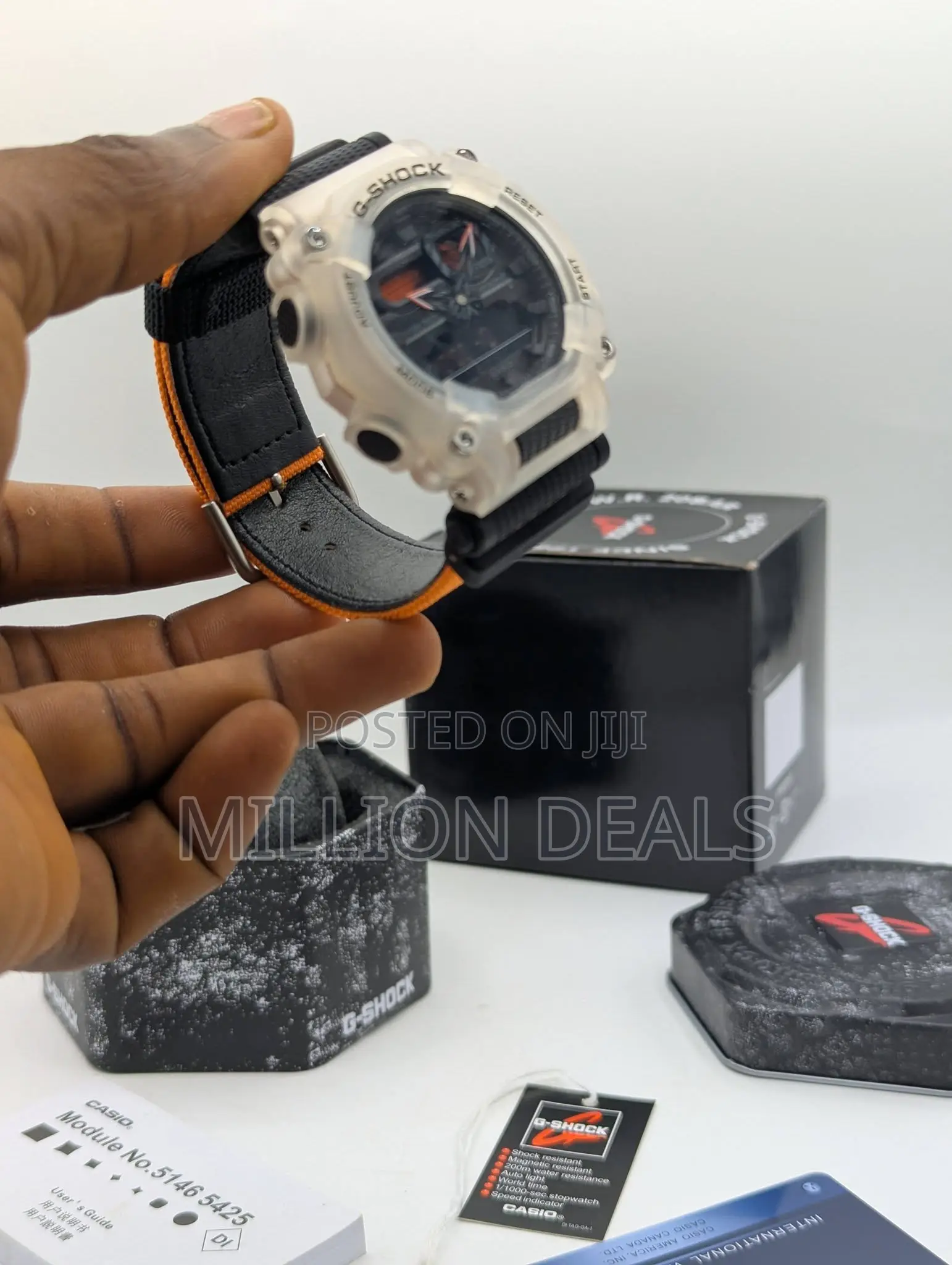 Luxe Men’s Orange Strap G-Shock Sport Wrist Watch