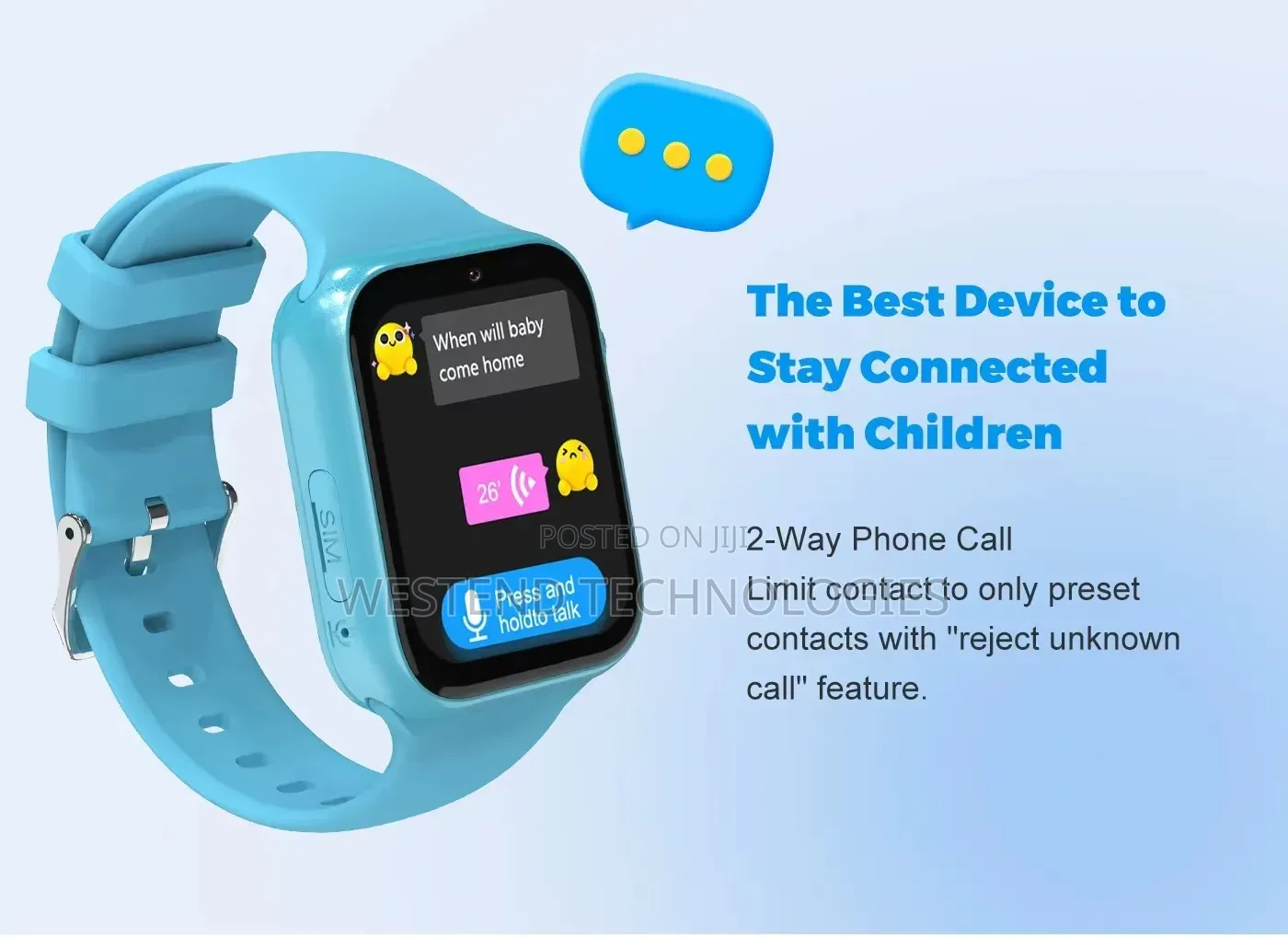 Kids GPS Tracker Smart Watch Sim Enabled Kids Smart Watch With GPS