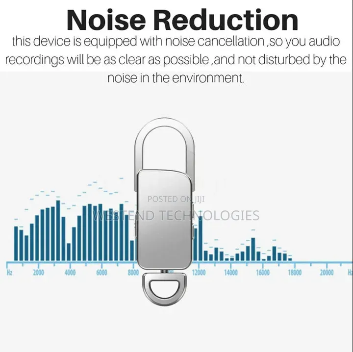 32GB Keychain Mini Voice Recorder Activated Sound HD Noise Reduction