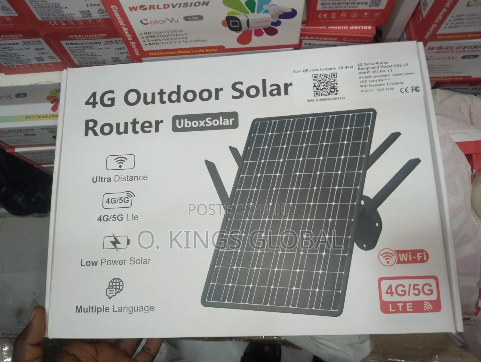 Solar Router /Wifi 4g/5g With Battery Backup