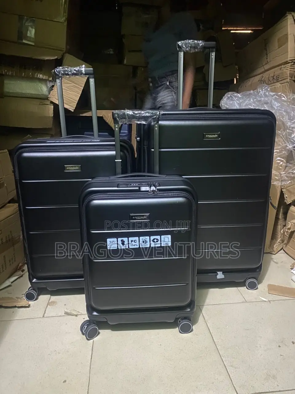 Luxury Set of 3pcs Kazzone Boxes and Luggage