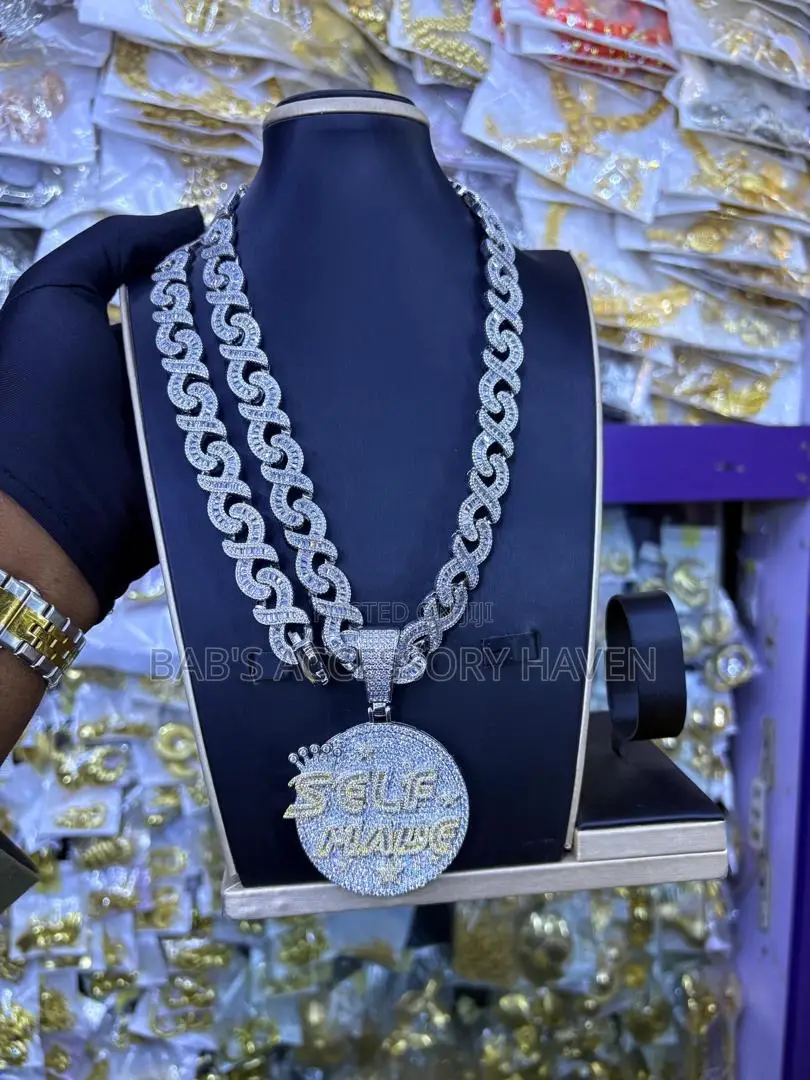 Iced-Out Moissanite Cuban Neck, Hand Chain $ Pendant (GRA Certified)
