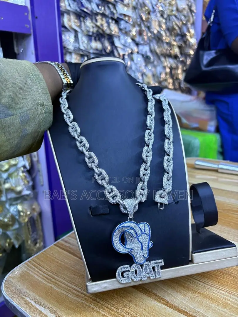 Iced-Out Moissanite Cuban Neck, Hand Chain $ Pendant (GRA Certified)
