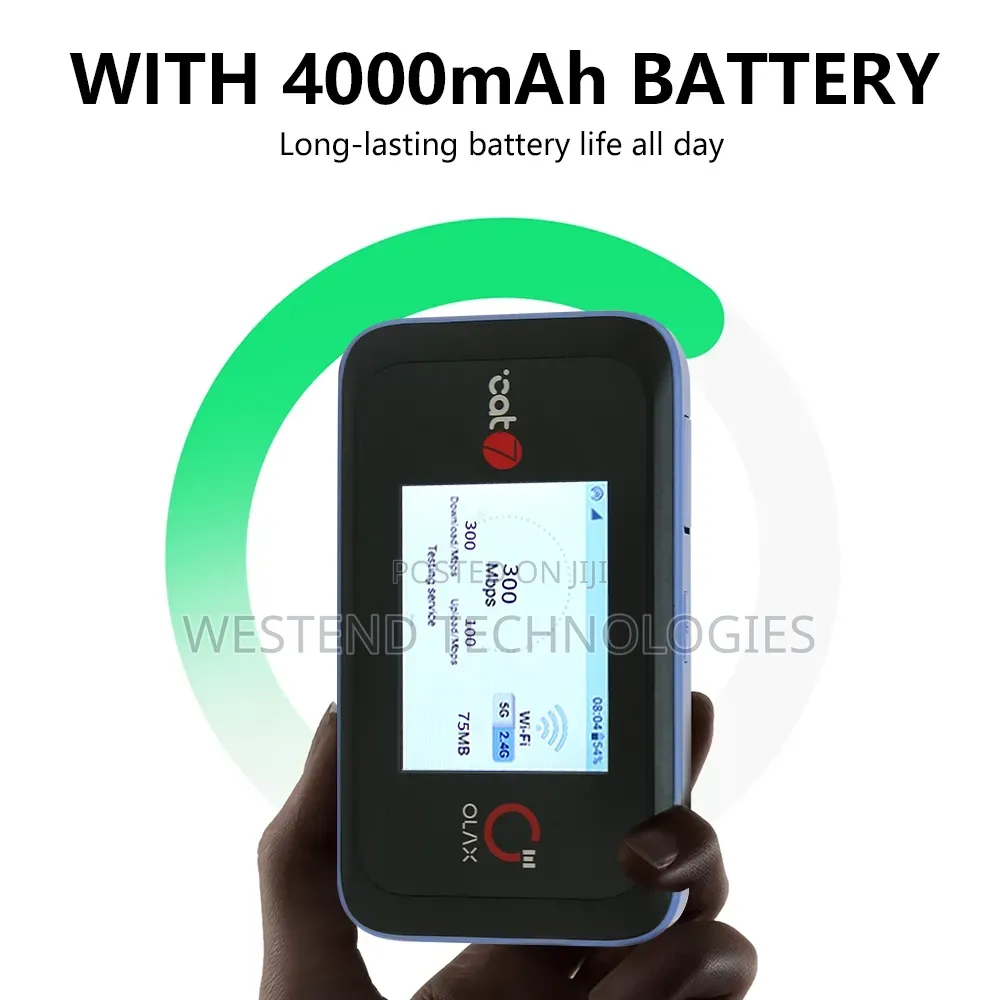 OLAX 4G+ CAT-7 Portable Mobile WiFi Hotspot Dual-Band 4000mAh Battery