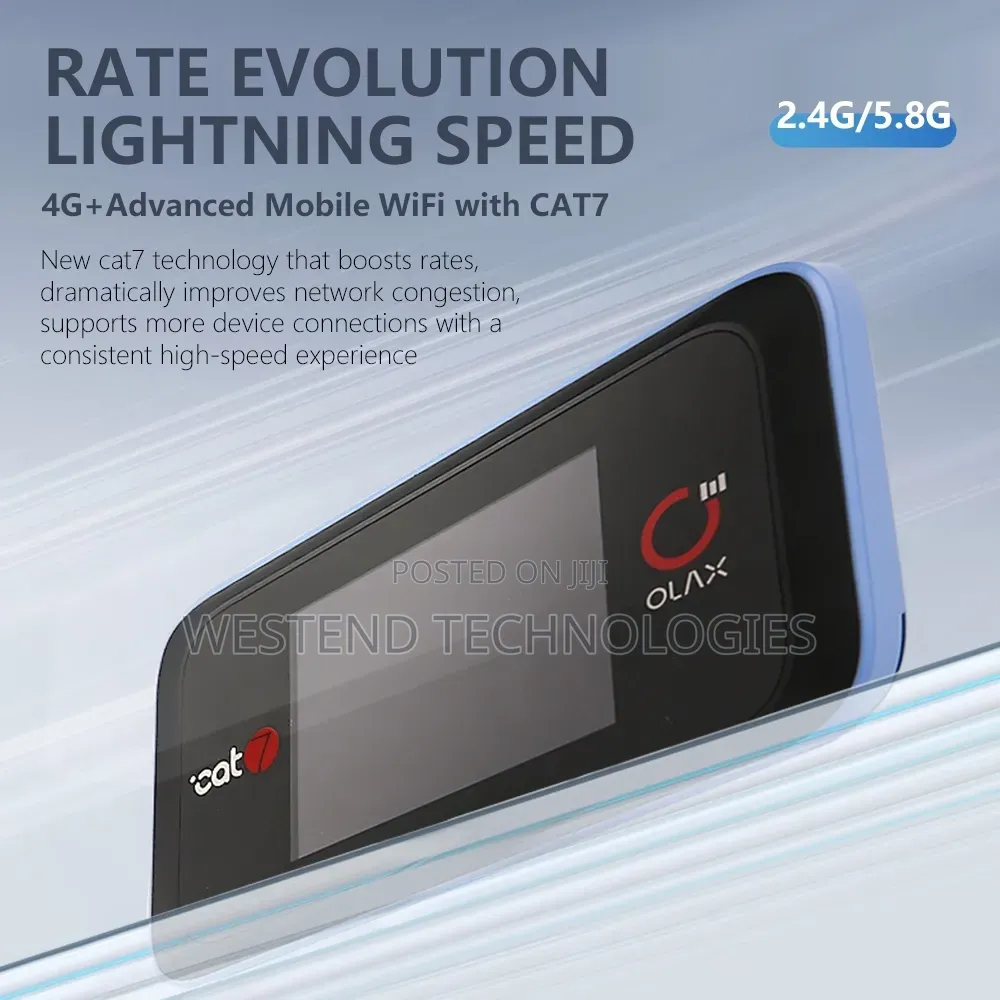 OLAX 4G+ CAT-7 Portable Mobile WiFi Hotspot Dual-Band 4000mAh Battery