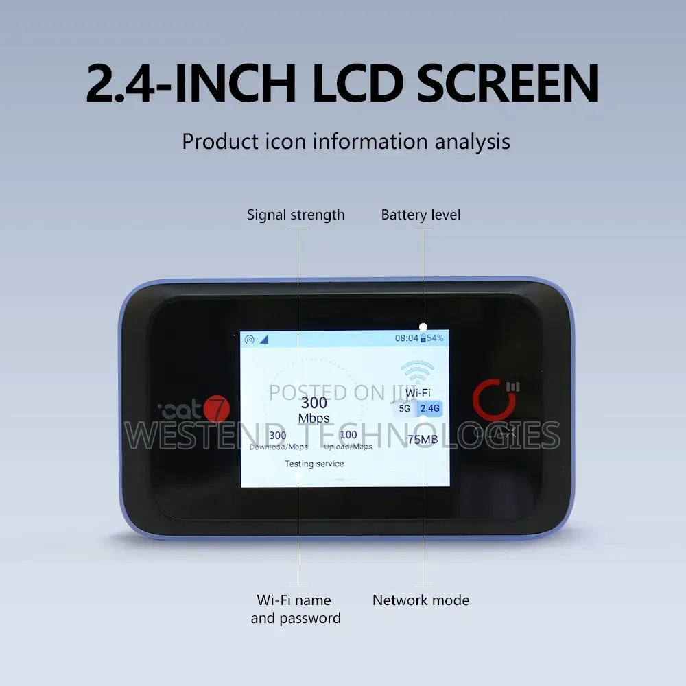 OLAX 4G+ CAT-7 Portable Mobile WiFi Hotspot Dual-Band 4000mAh Battery