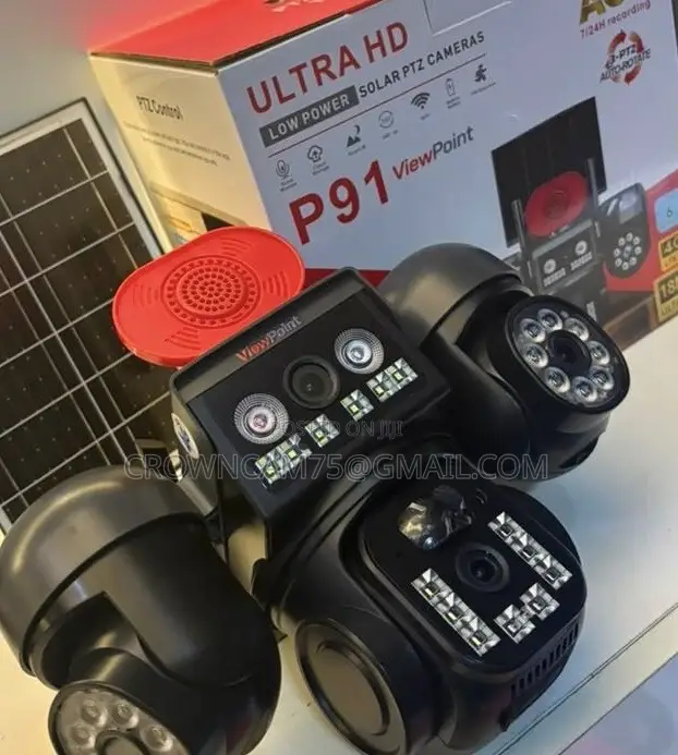 Smart AI 4Lens, 4Views Solar CCTV Camera 4g/5g Sim AOV