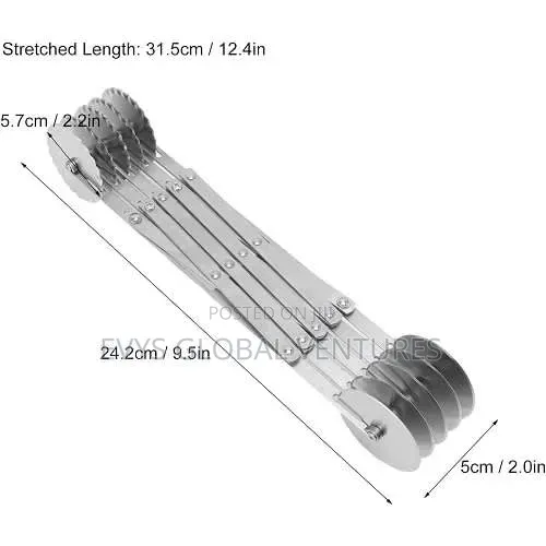 Double Sided Stainless Steel Extendable Pizza Slicer Chinchin Cutter