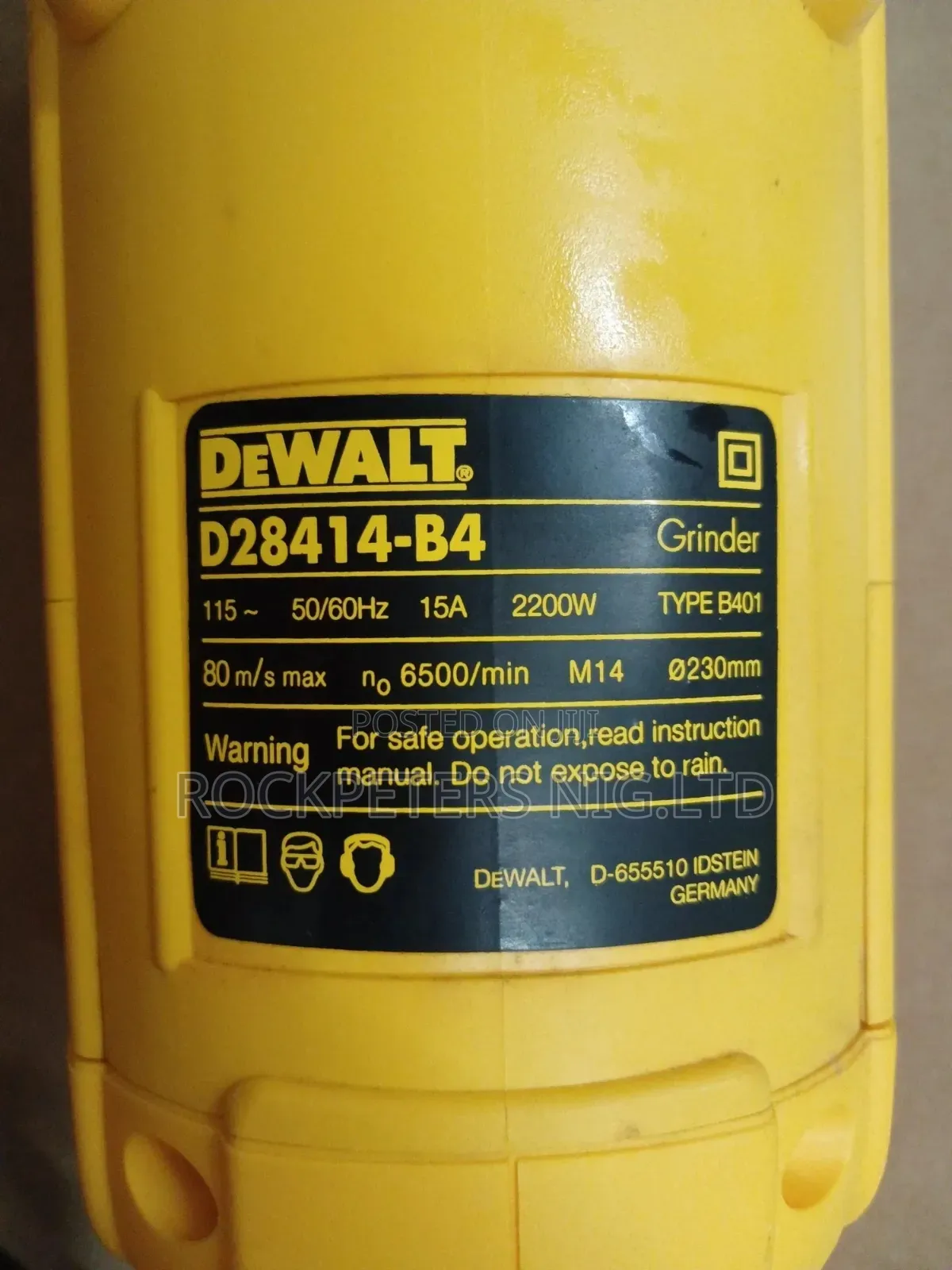 Dewalt D28414-B4 115v, 230mm,2200w Large Angle Grinder