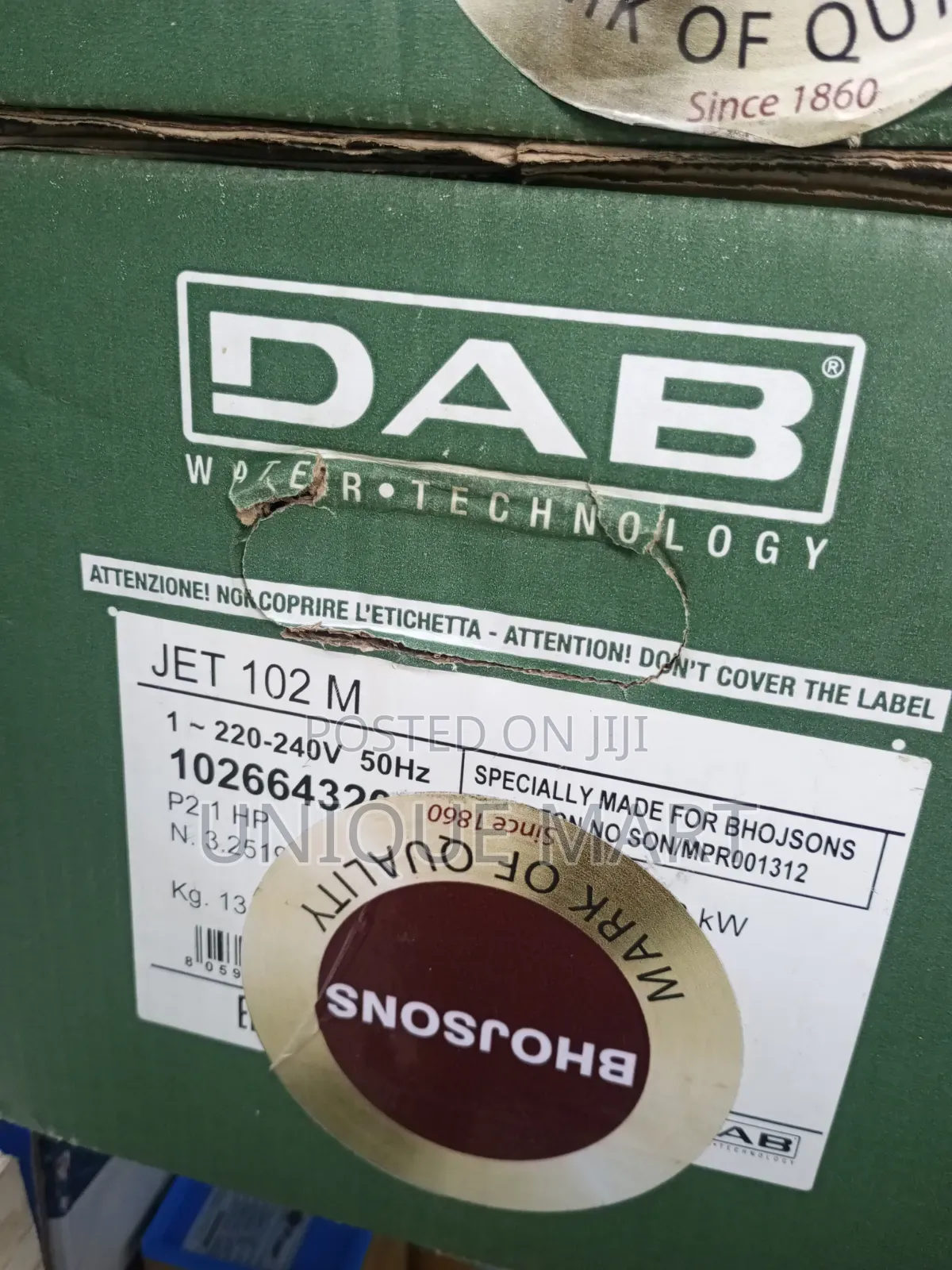 1Hp Dab Surface Pumping Machine With Iron Impeller. 100% Copper Coil