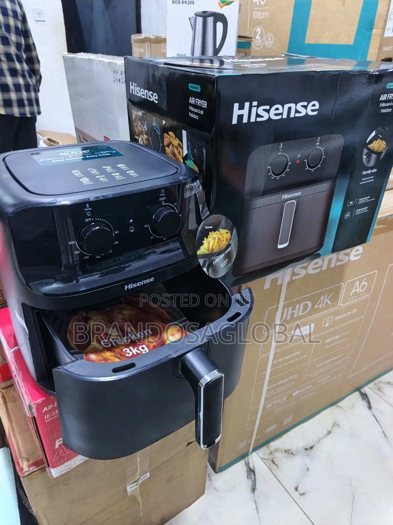 Hisense 8L Smart Air Fryer HO8AFBK1S1 – Touch Control Cooker