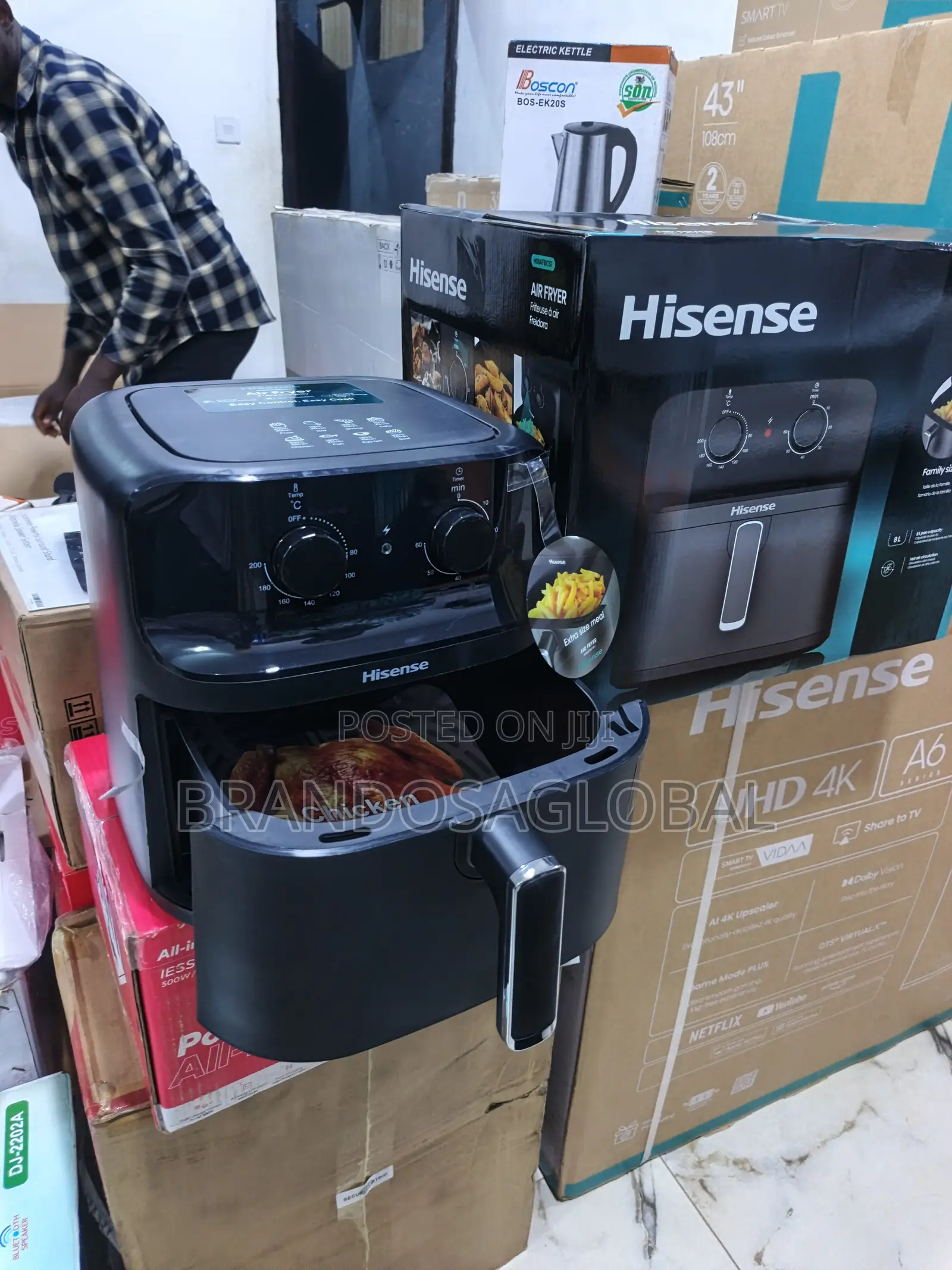 Hisense HO8AFBK1S1 – Rapid Heat Air Fryer
