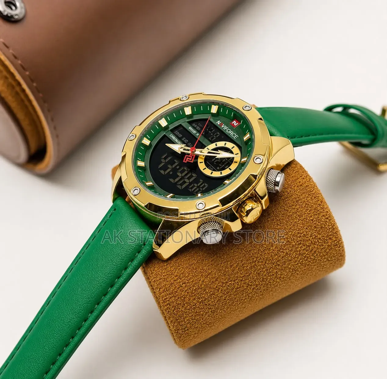 Naviforce 9208 Quality Leather Strap and Waterproof