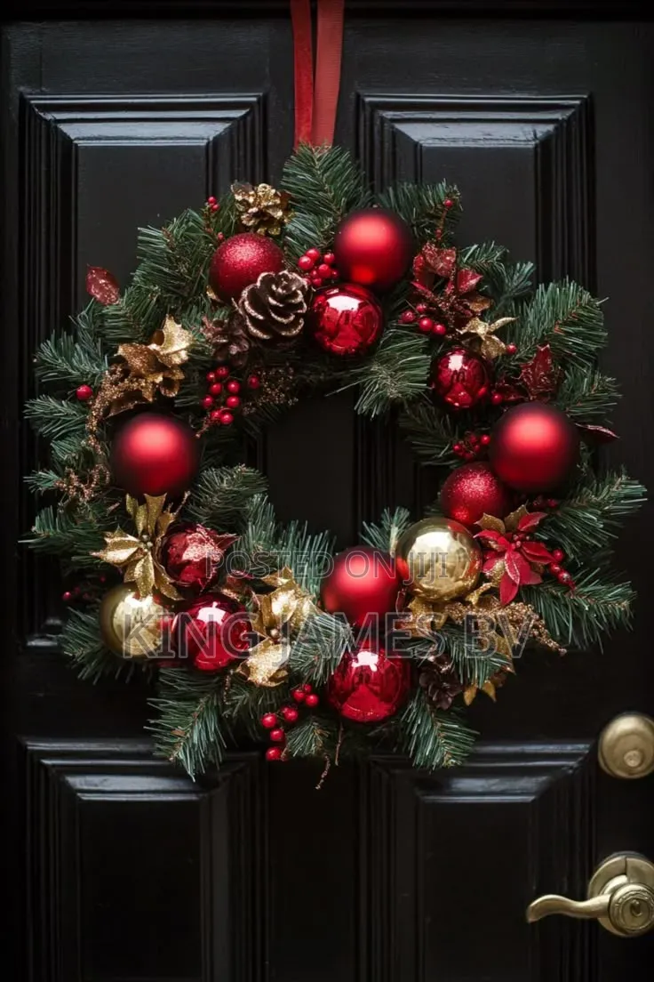 Premium Christmas Wreath – Festive Wall Door Décor
