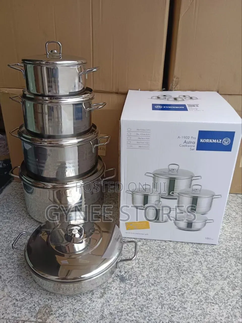 Korkmaz 10pcs Turkish Cookware Set