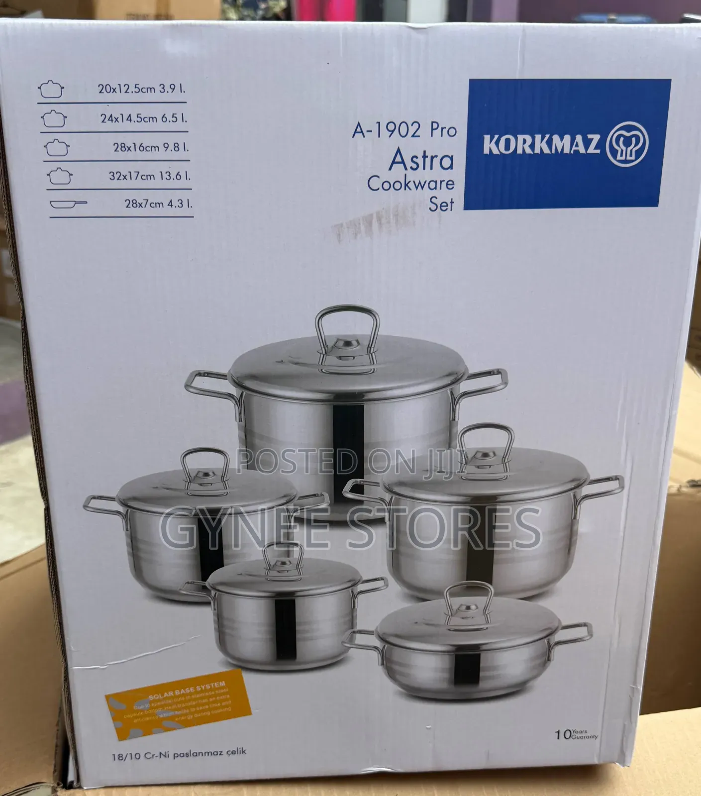 Korkmaz 10pcs Turkish Cookware Set