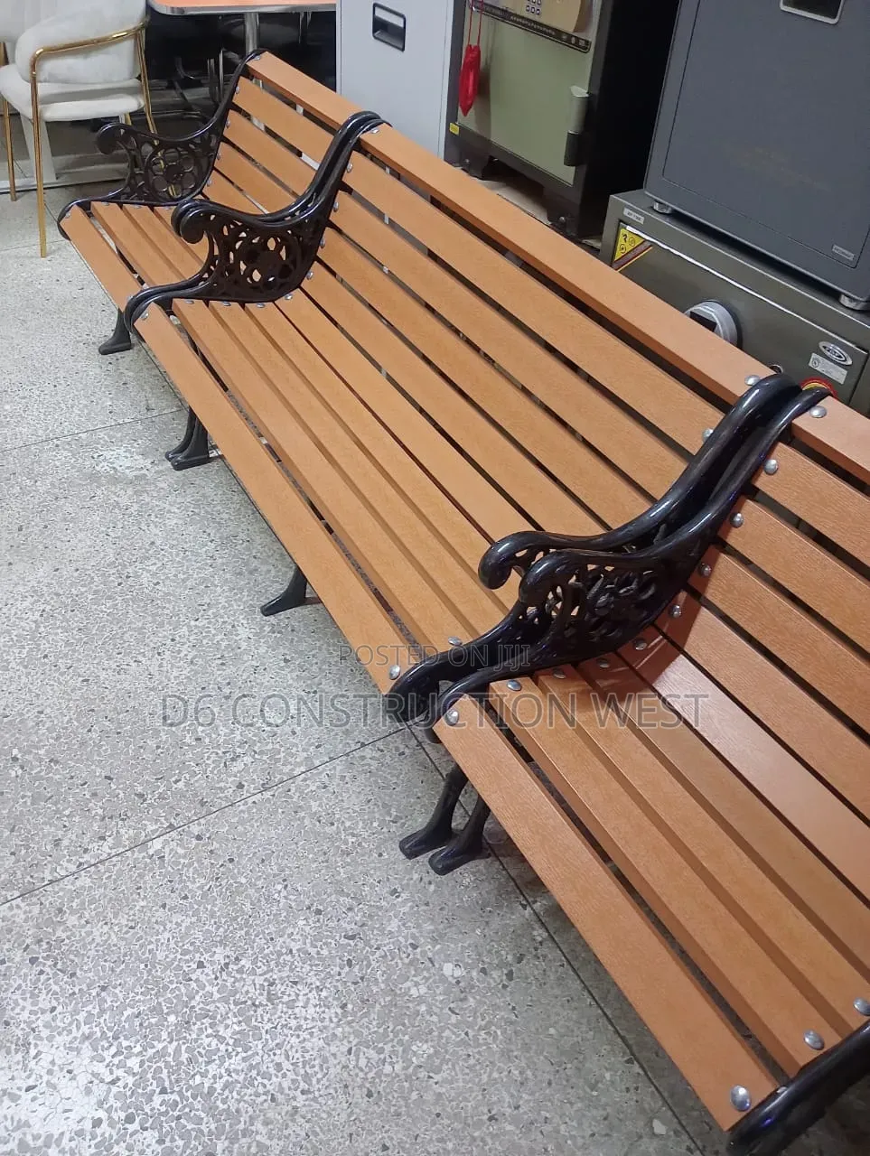 Wrought Iron Bench Modern Garden Deco