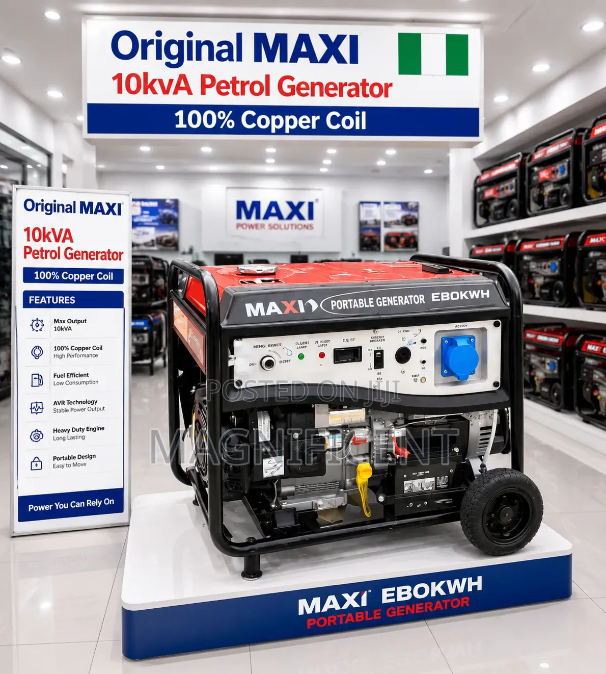 Original Maxi 10kva Petrol Generator – Model E80kwh 100% Copper High