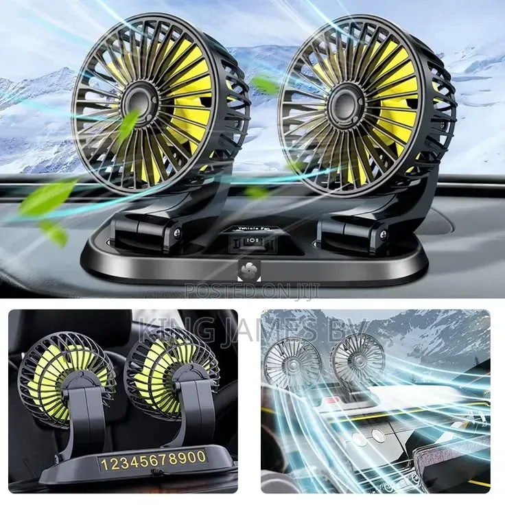 Double Headed Vehicle Fan – Powerful Car Cooling Solution