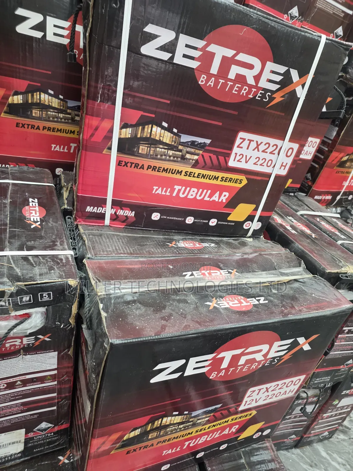 Zetrex 220ah 12V Tall Tubular Battery 2yrs Warranty