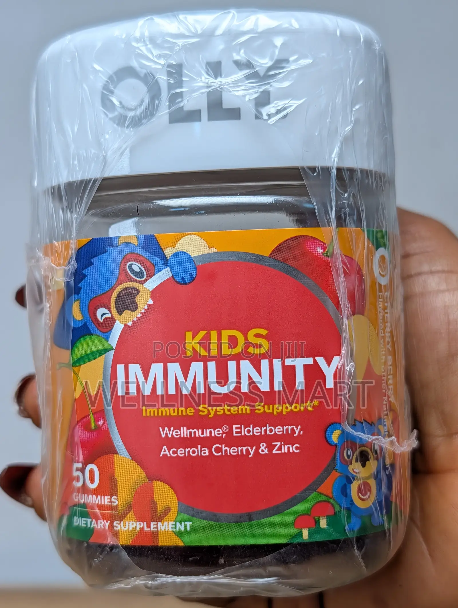OLLY Kids Mighty Immunity Gummies | Cherry | 50 Gummies| U.S.A