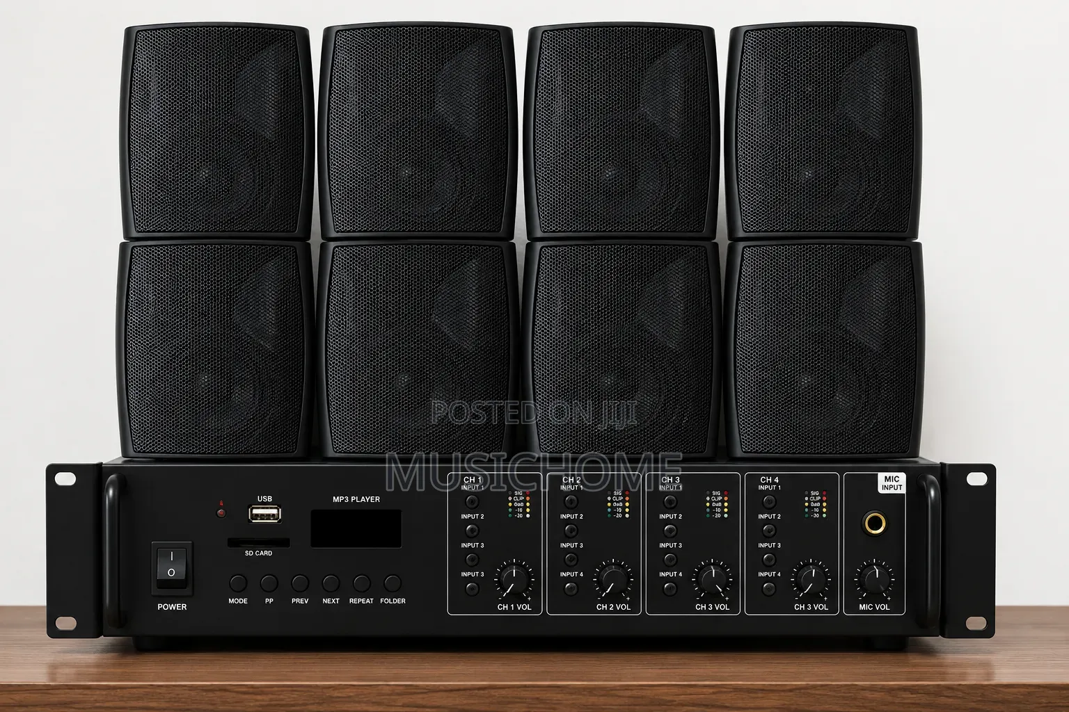 4 Zone Amplifier With 4 Sources, Microphone and Bluetooth