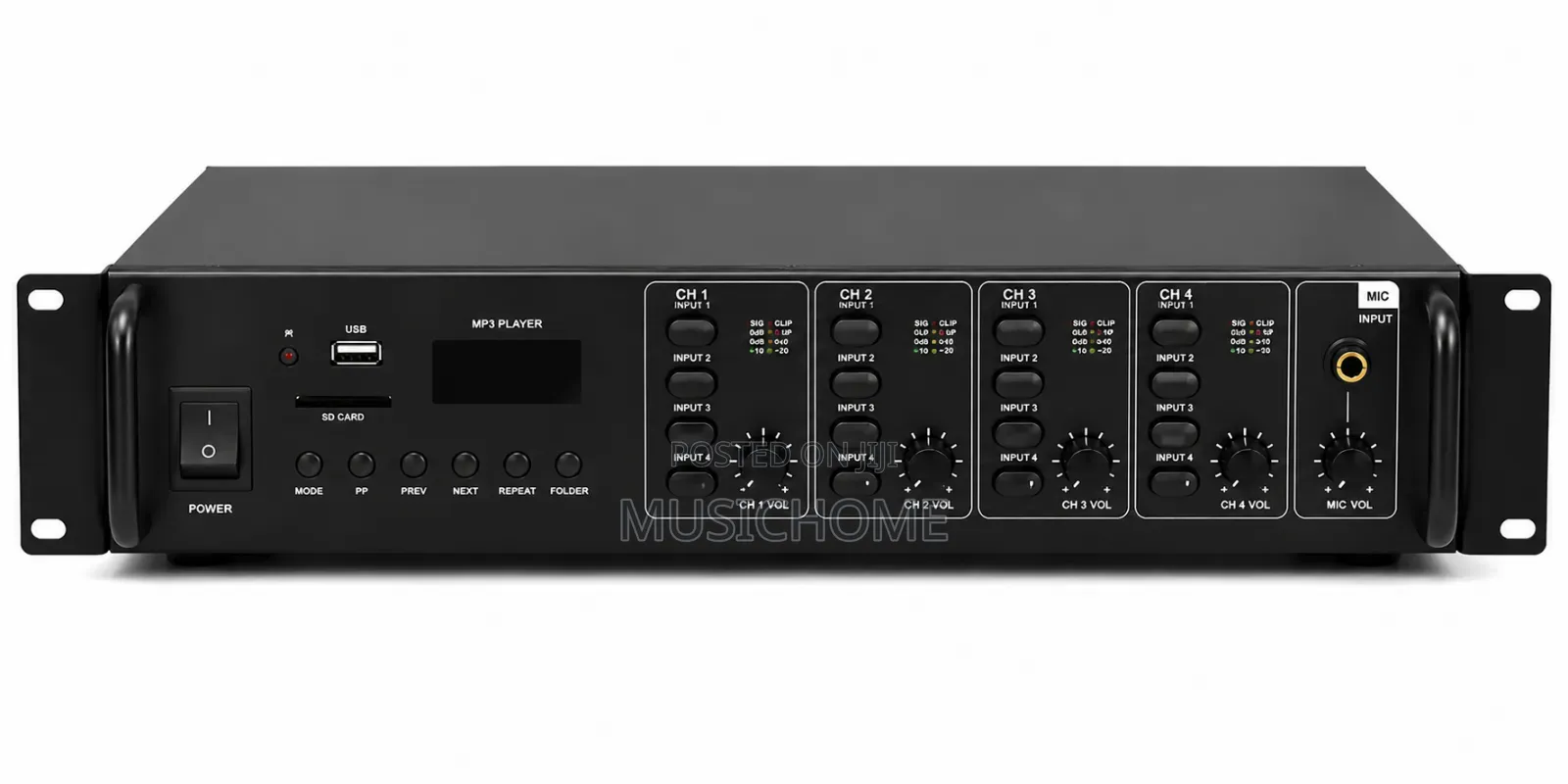 4 Zone Amplifier With 4 Sources, Microphone and Bluetooth
