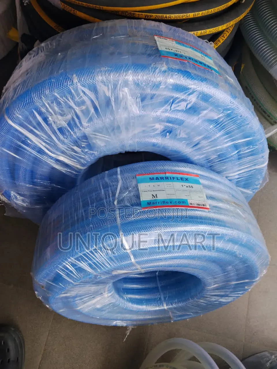 1" Original Imported PVC Convey Reinforced Water Hose. By 50 Yards