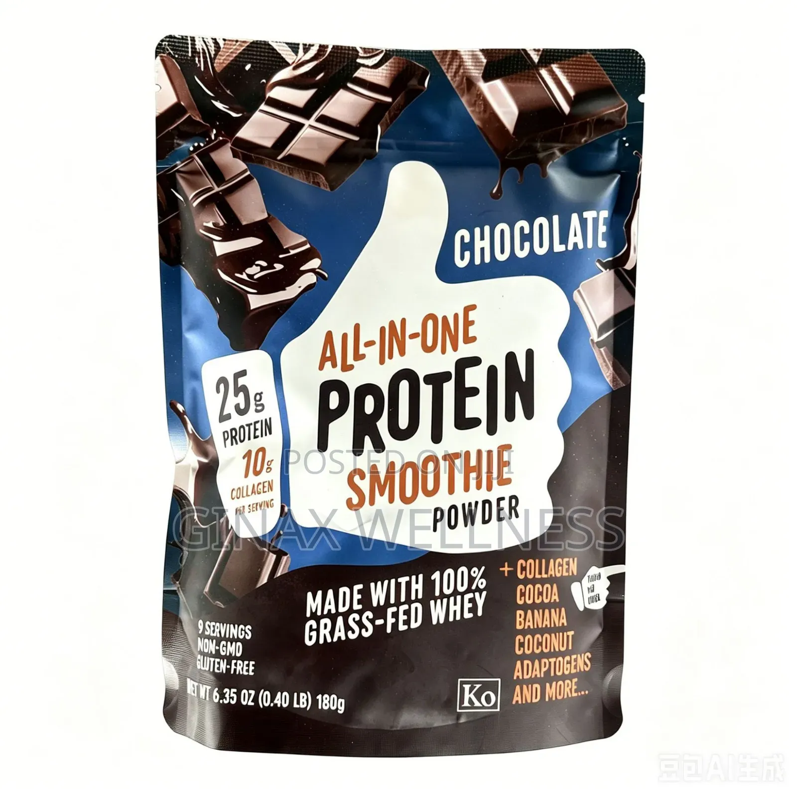 All-in-One Protein Smoothie Powder With Collagen, Cocoa, and Milk