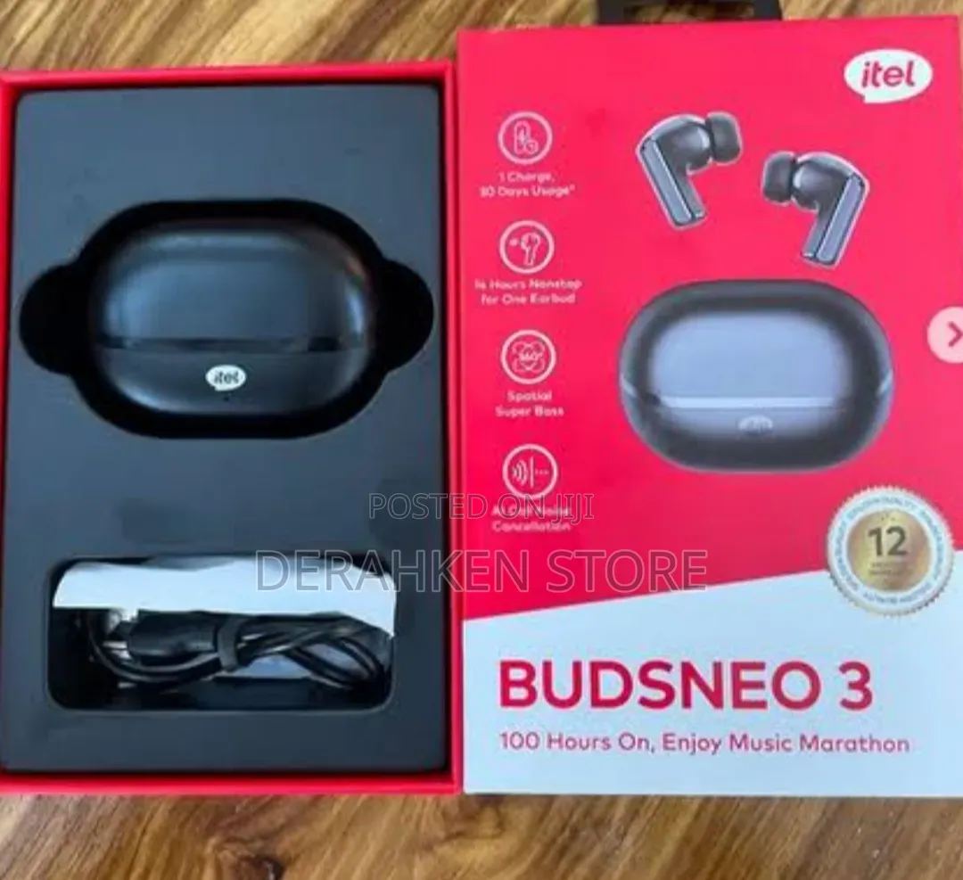 Itel Itel Budsneo 3 Bt Earphone Ai Anc Super Bass Black