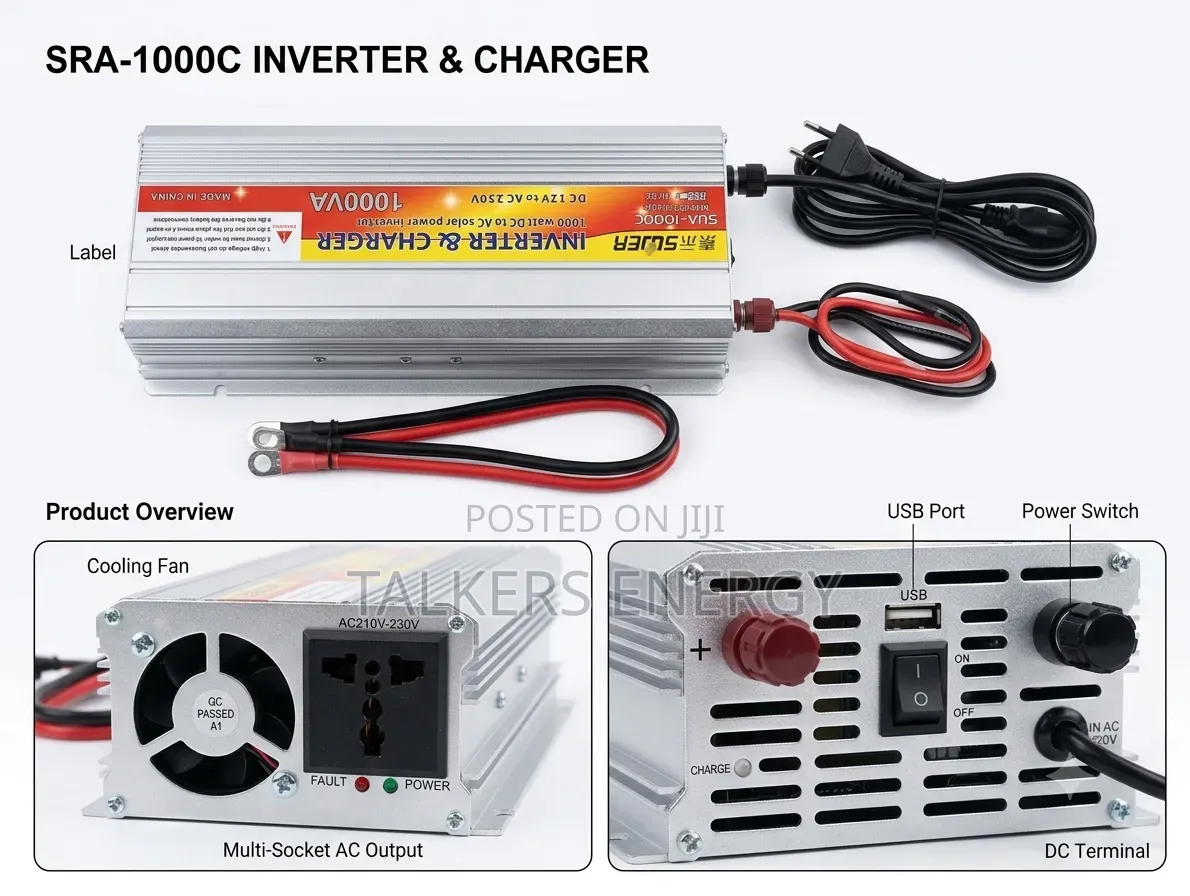 SOUER 2000C 2-in-1 Power Inverter Smart Charger (Modified Sine Wave)
