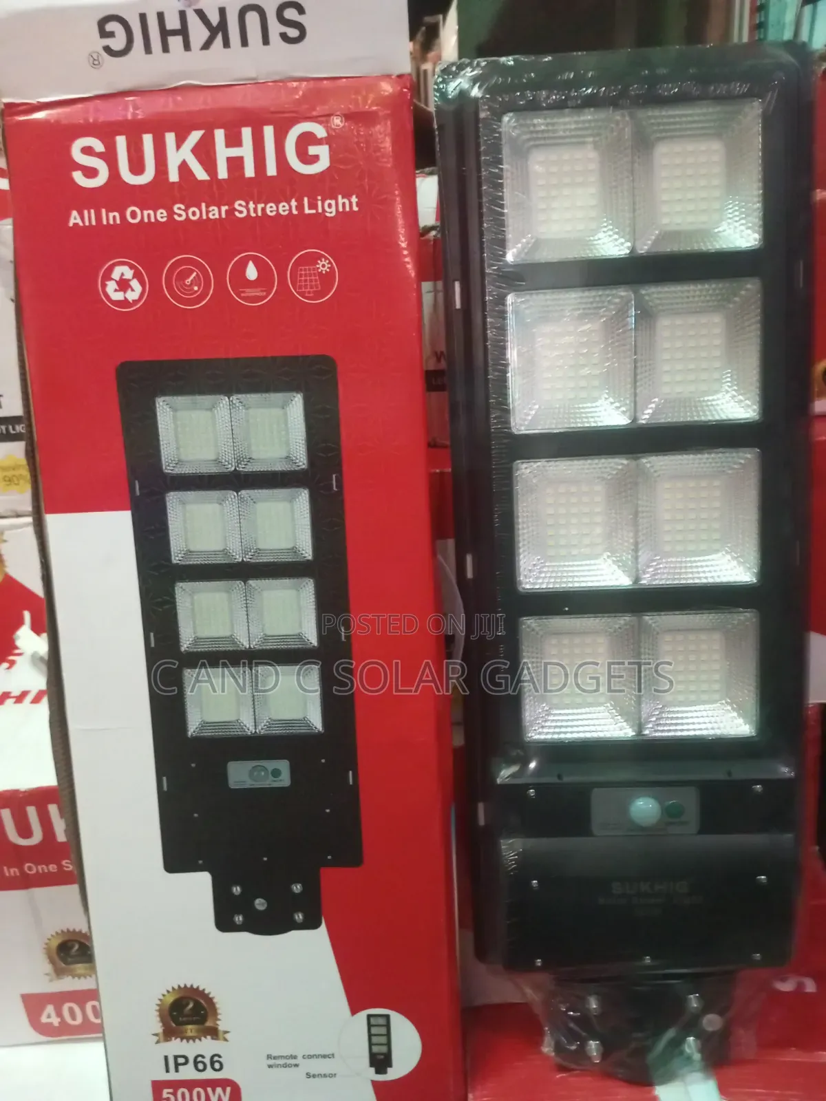 500 Watts SUKHIG Solar Street Light 4 Eyes