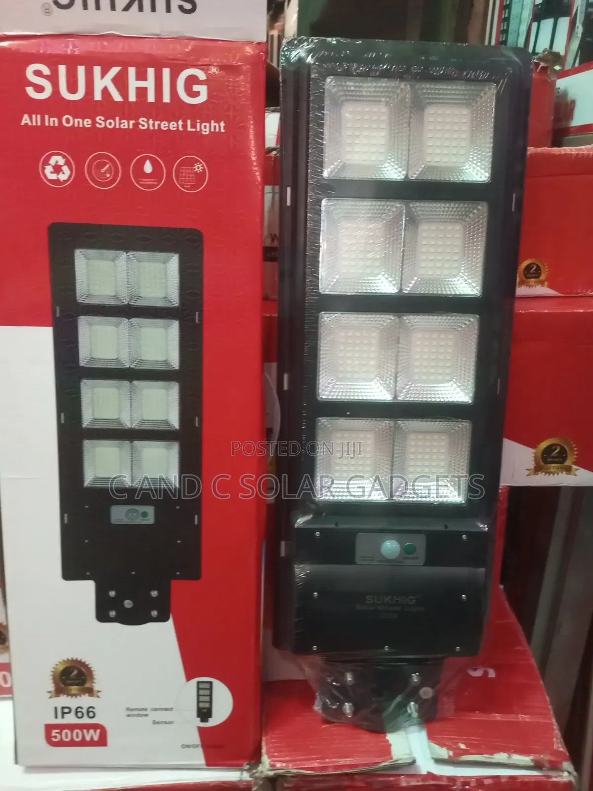 500 Watts SUKHIG Solar Street Light 4 Eyes