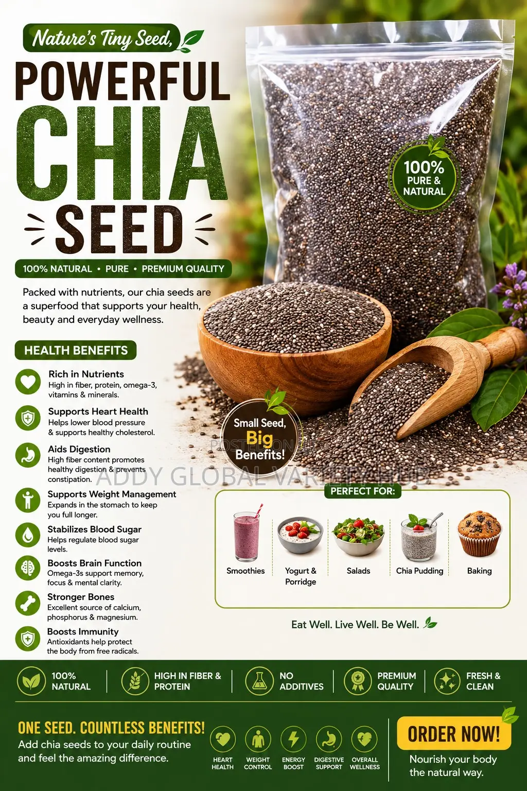Organic Chia Seeds 1kg