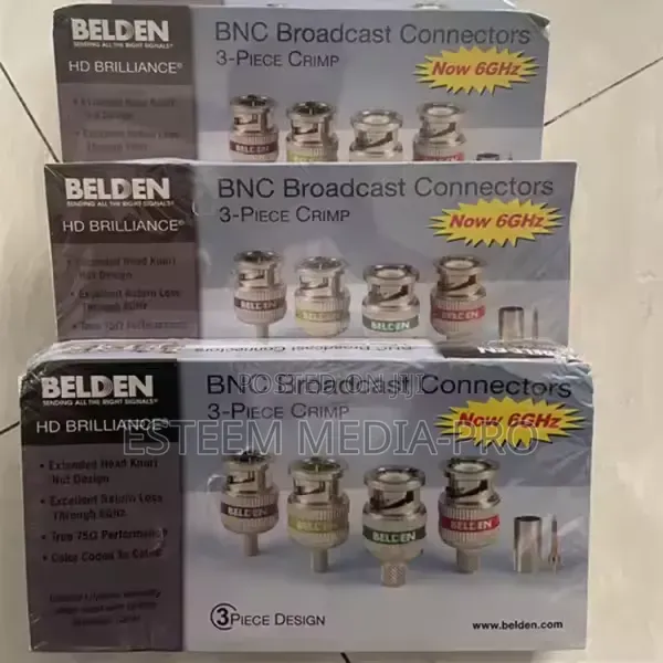 3g-Sdi Belden Brilliance BNC Broadcast Connector 3PieceCrimp 75ω-6 GHz