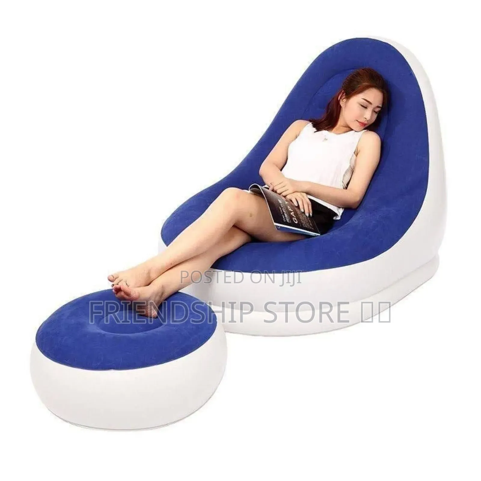 Inflatable Sofa Chair With Foot Rest