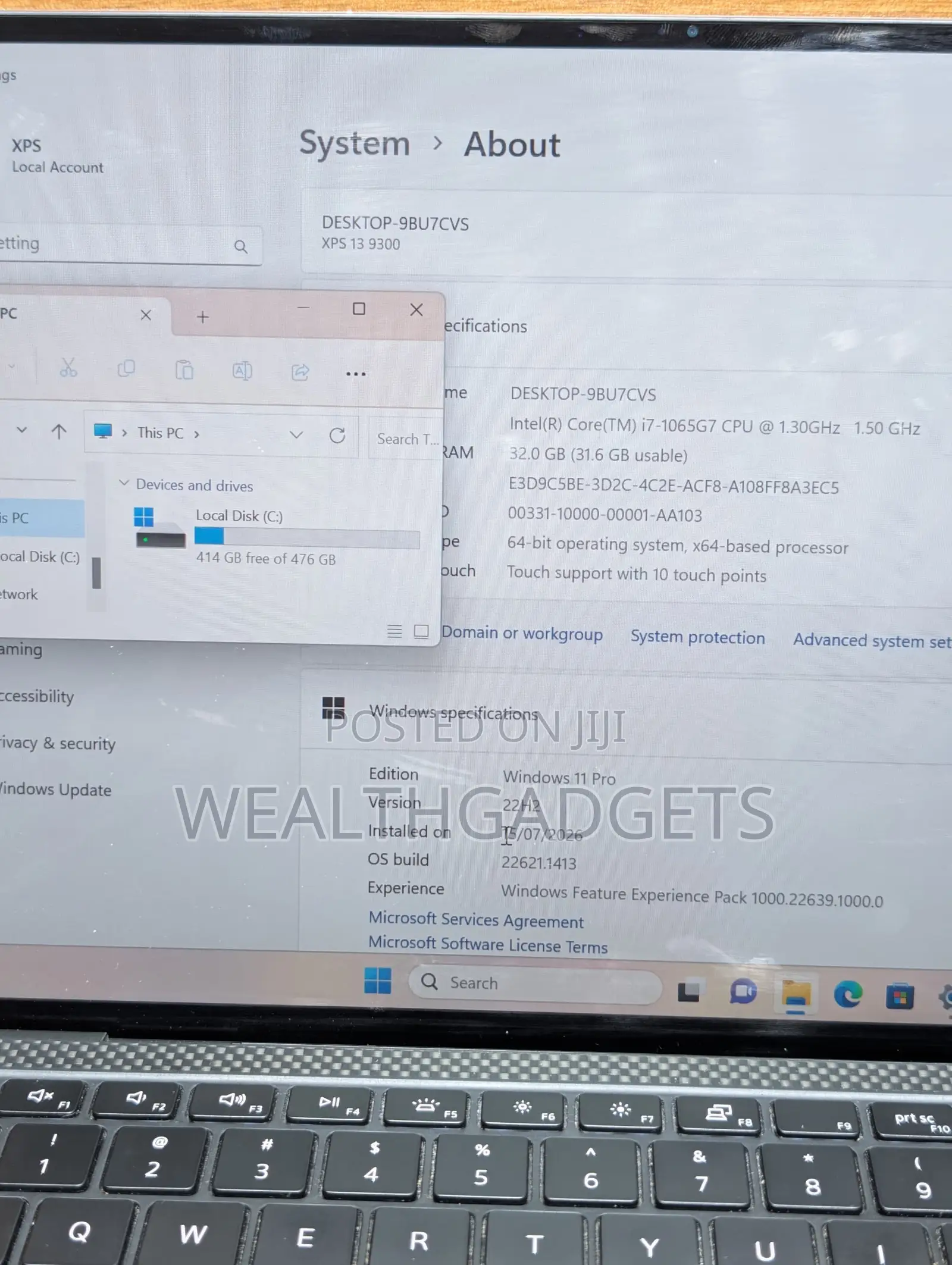 Laptop Dell XPS 13 9300 32GB Intel Core i7 SSD 512GB