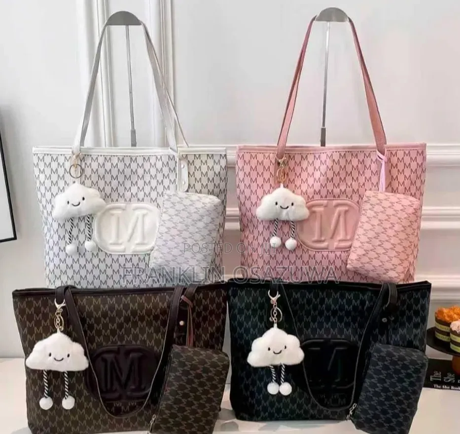 Luxury Women's 3-in-1 Tote Handbag Set With Pouch Wallet