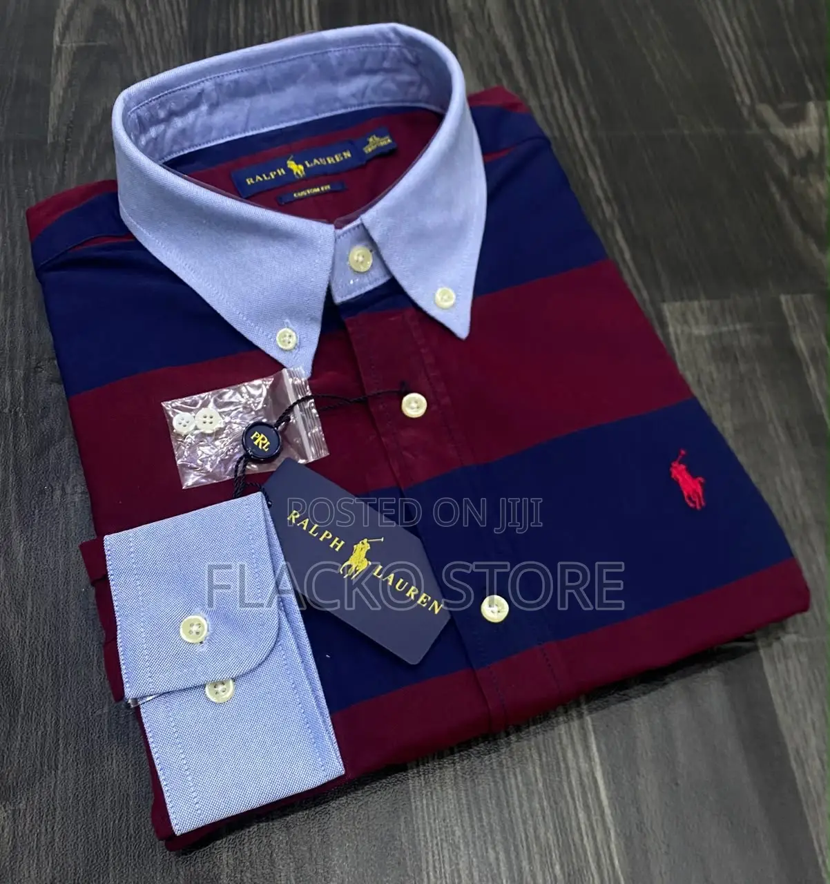 High Quality Polo Ralph Lauren Two Toned Bold Stripe Shirts