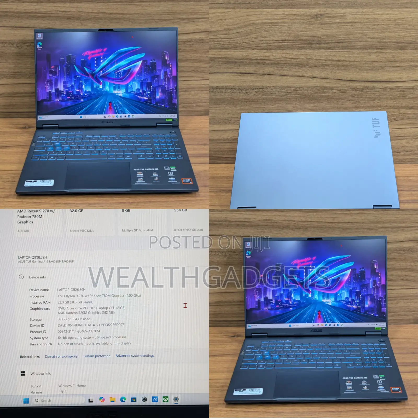 Laptop Asus TUF Gaming A16 32GB AMD Ryzen 9 SSD 1T