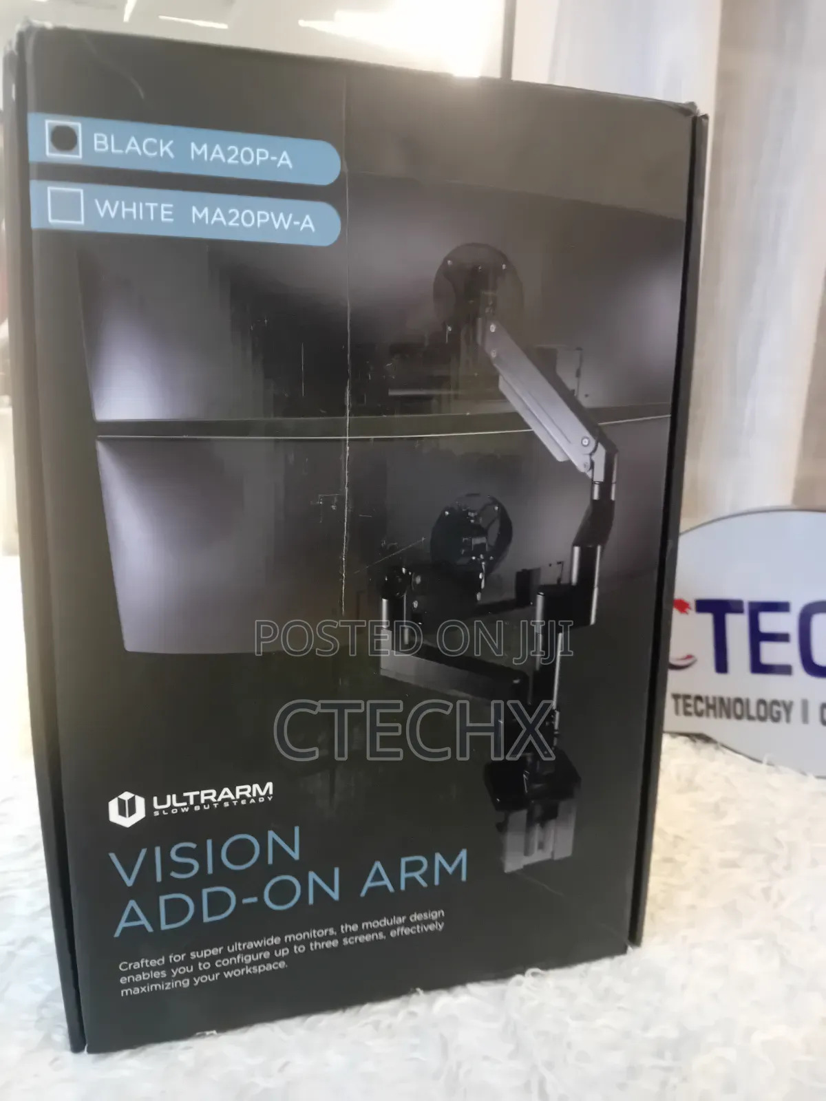 Heavy Duty Extension Arm Dual 49" Vertical Stacked Monitor Mount
