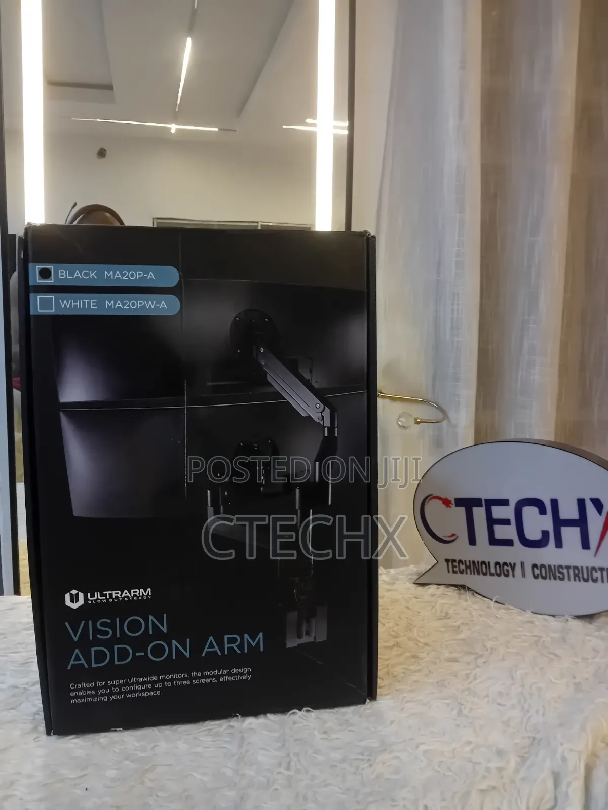 Heavy Duty Extension Arm Dual 49" Vertical Stacked Monitor Mount