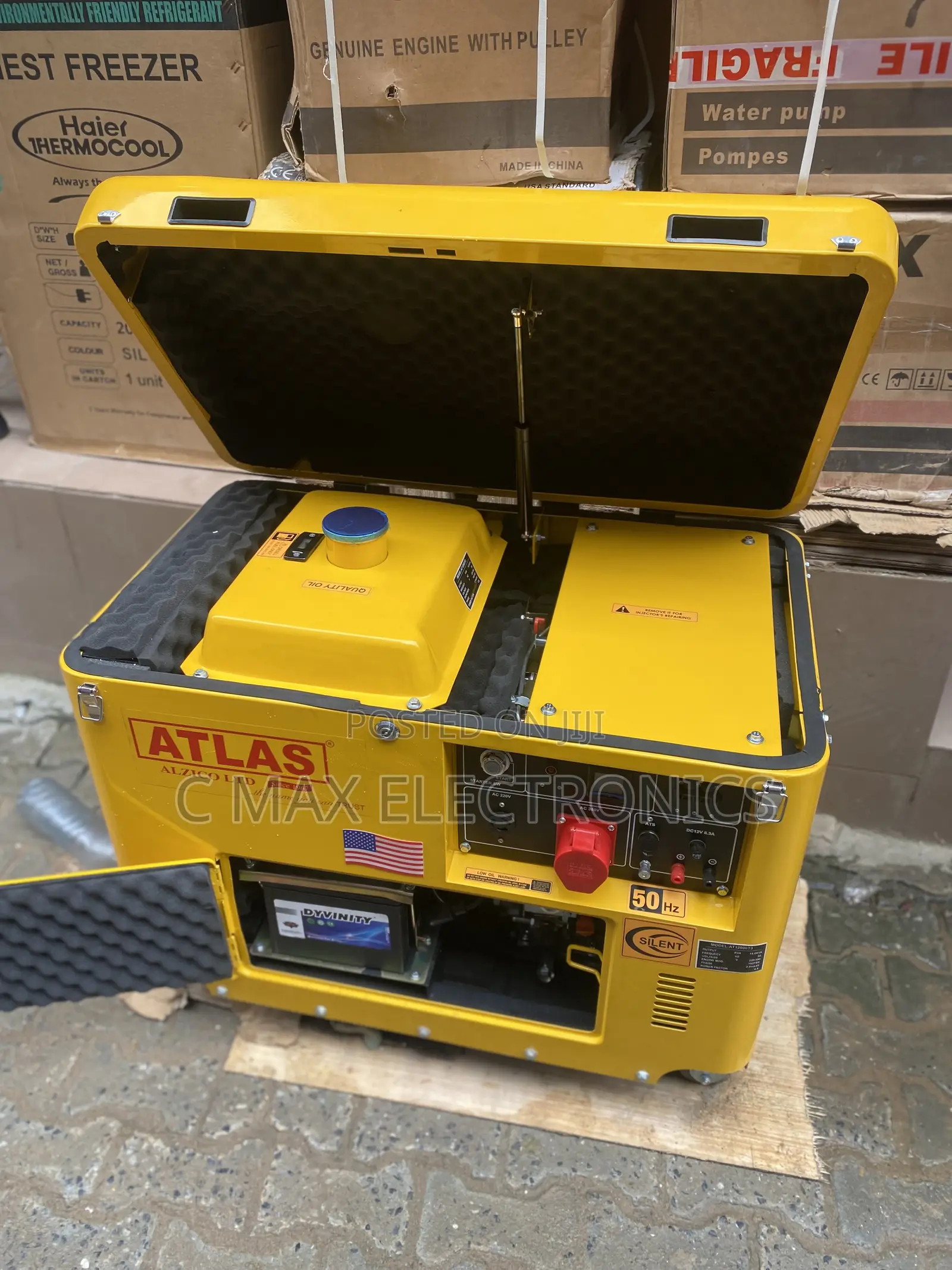 Atlas 12kva Diesel Soundproof Generator 100% Copper Coil Zero Noise