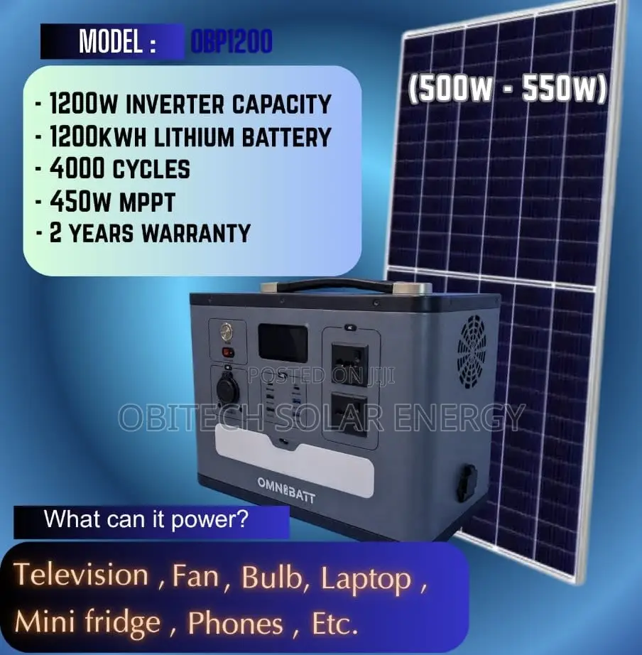 Omnibatt Solar Generator 1.2kWh 220V – Reliable Backup Power