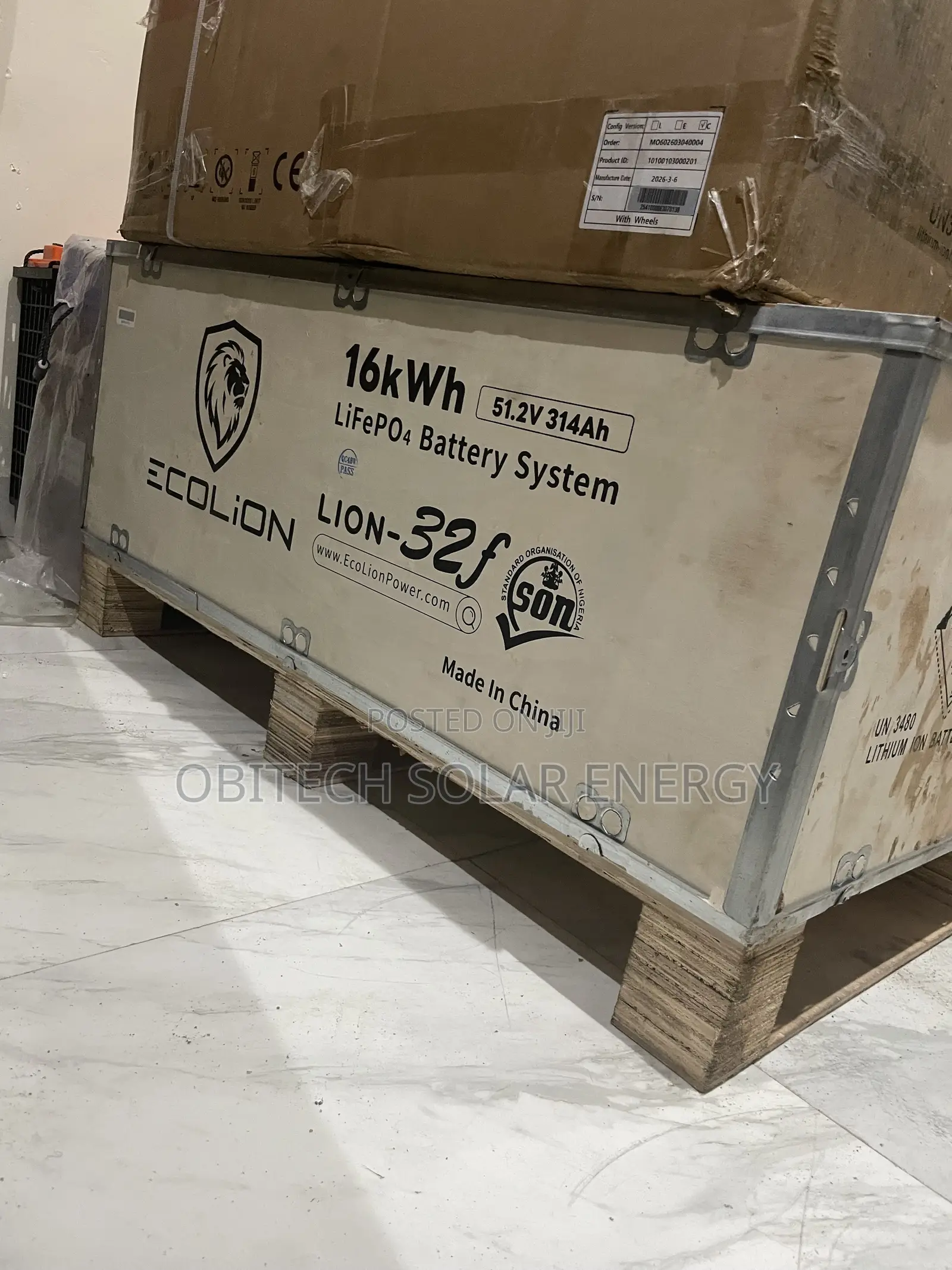Ecolion 16kWh 51.2V LiFePO4 Lithium Battery – Brand New