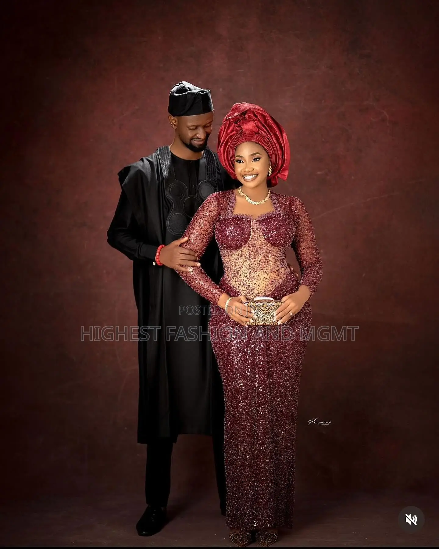 Crimson Traditional Couple Set