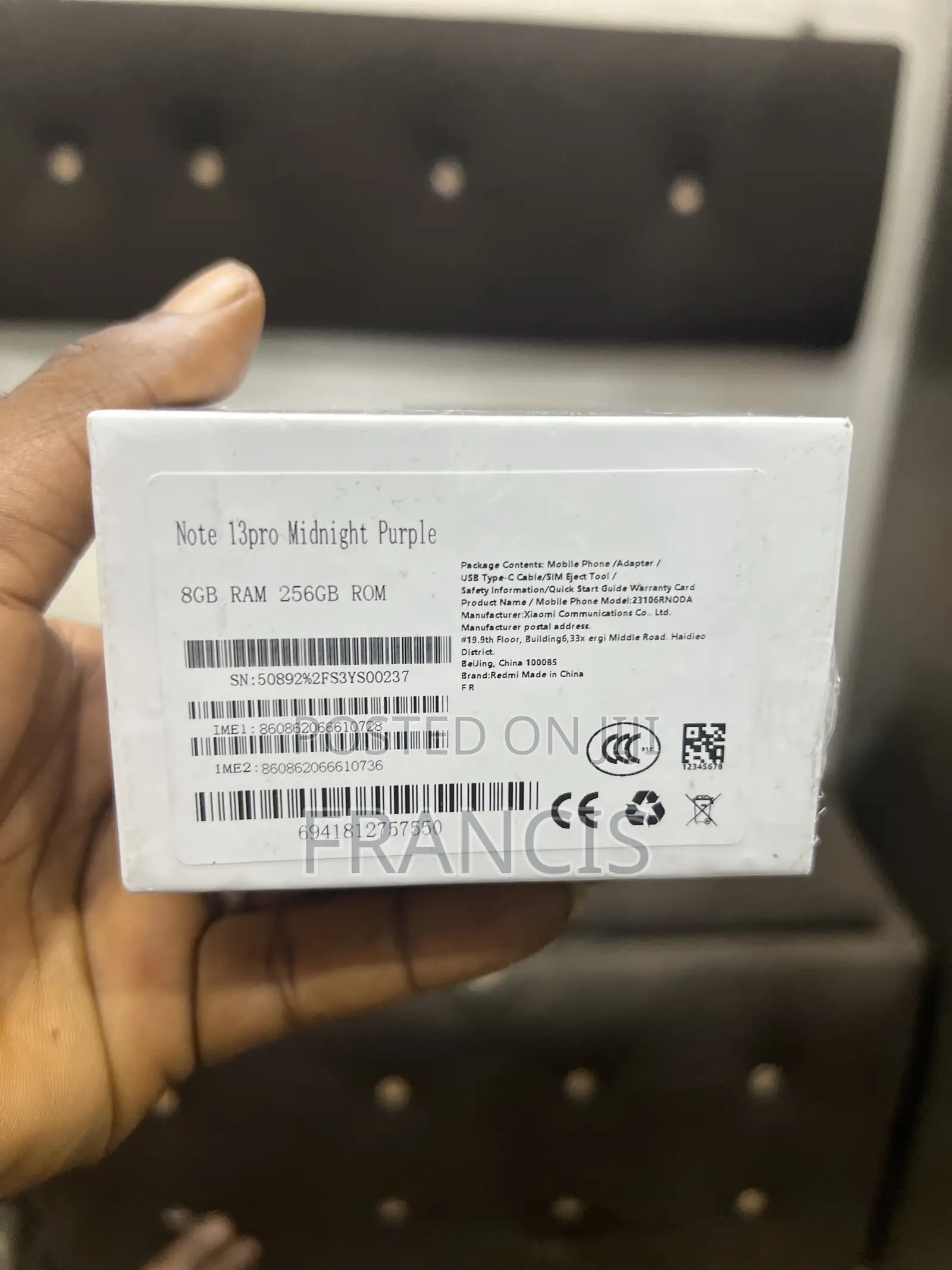 New Xiaomi Redmi Note 13 Pro 5G 256 GB Black